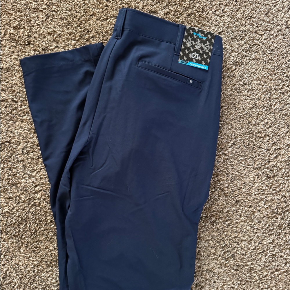 Men's Navy Performance Golf Pants - Classic Fit